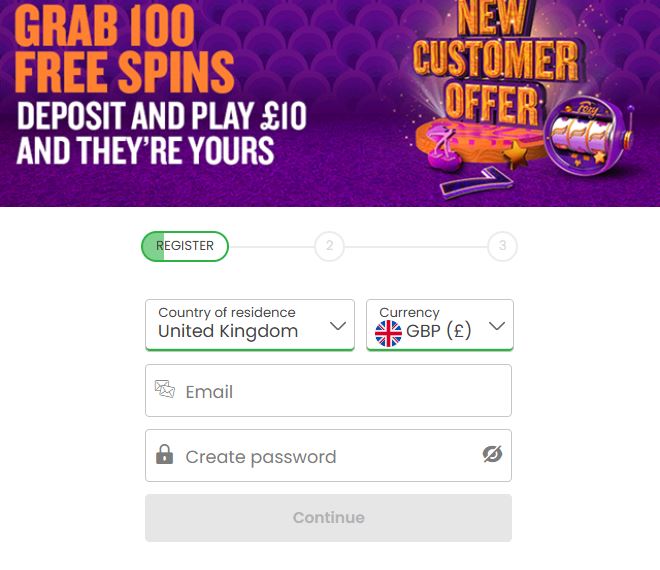 Register a new Foxy account and grab 100 free spins by depositing and playing £10
